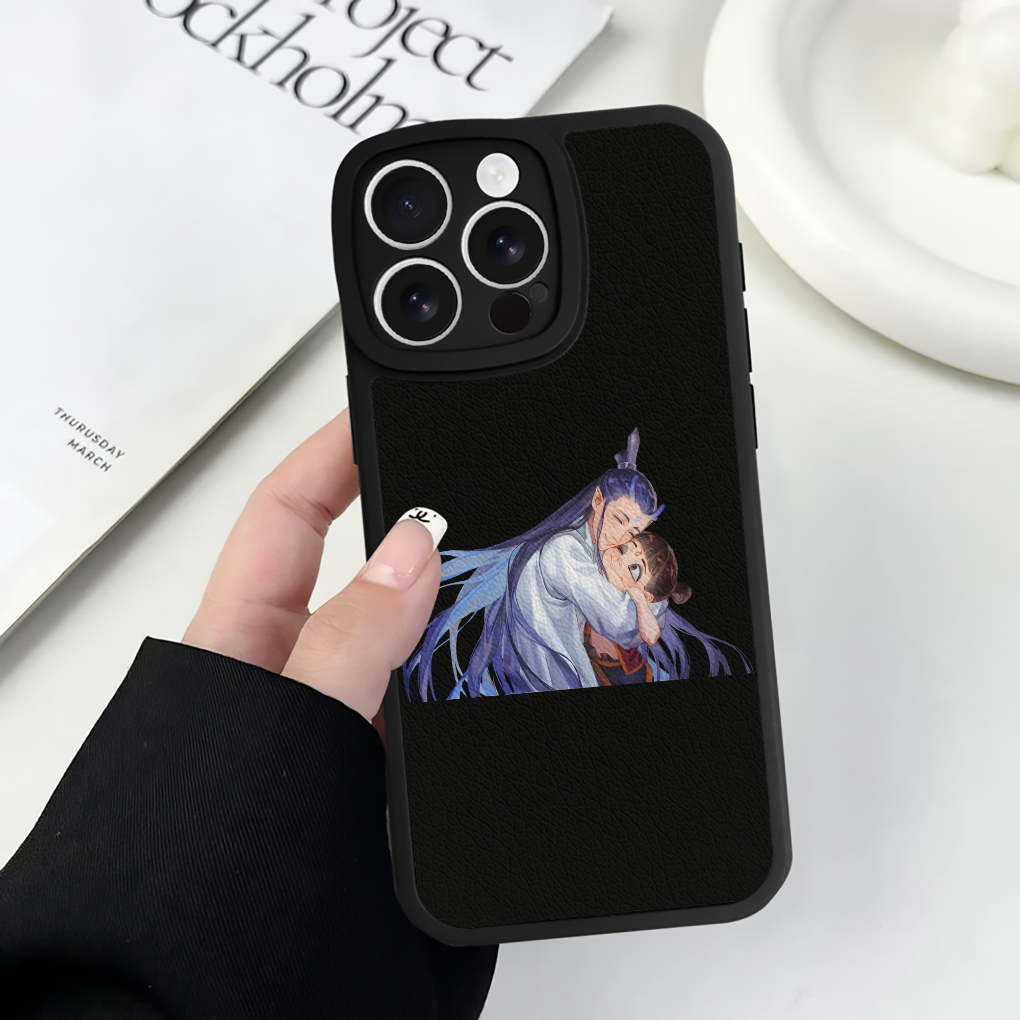 （画像用） Ne Zha 2 ナタ 魔童の大暴れ 【iPhone 16シリーズ対応】シリコンスマホケース（レザー調） 材質：シリコン